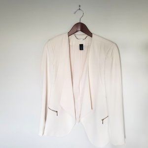 White House | Black Market White Open Front Blazer